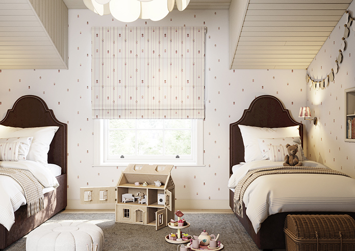 Fairy Cakes, Fairy Stripe Sponge - Roman Blind - Image 3